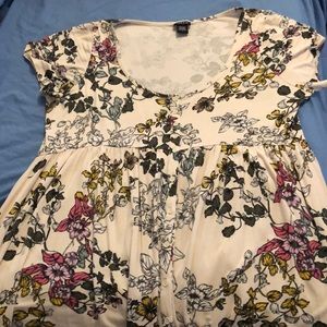 Floral Torrid Peplum Blouse